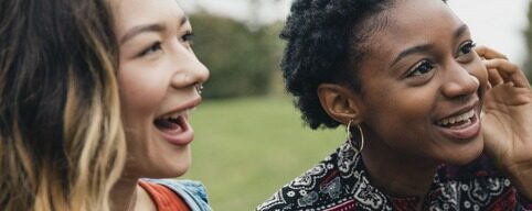 Young people talking in a group