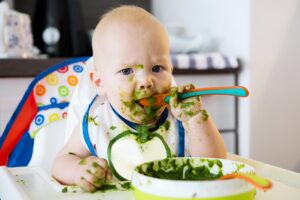 Baby messy eating