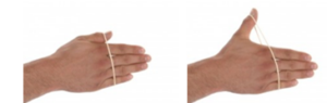 Thumb elastic band stretch