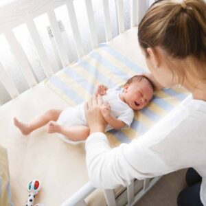 Mother soothing a baby