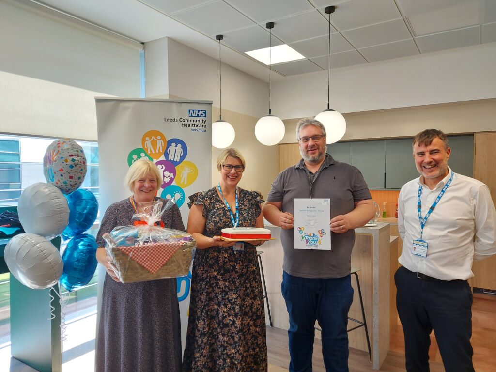 The Special Recognition Award is presented to Martin Harris, here with Lynsey Ure, Andrea North and Richard Slough