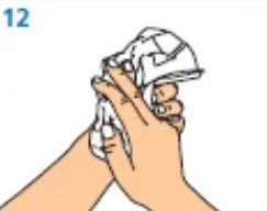 Dry hands thoroughly