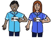 staffs wearing ID badge