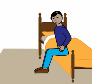 sit down position