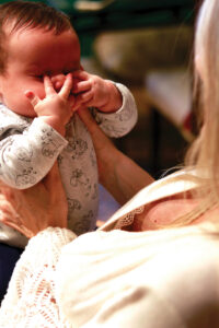 baby crying splash