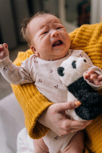 a baby crying
