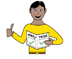 holding a leaflet