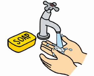 washing hands