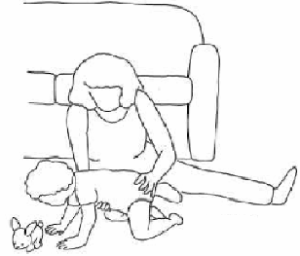 Moving into four-point kneeling