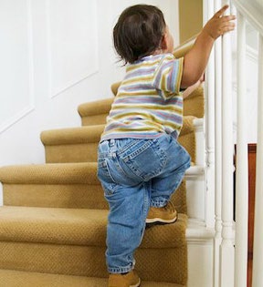 climbing stairs