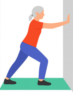 AI generated image for standing calf stretching