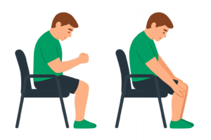 Illustration of the assisted elbow extension exercise