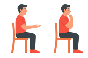 Illustration for the assisted elbow flexion exercise
