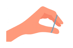 Illustration of the finger elastic band exercise (closed)