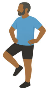 Illustration of an exercise for balance