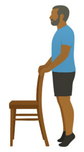 Illustration for the calf raise exercise