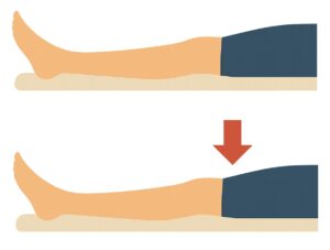 Illustration of the isometric quadriceps exercise
