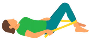 Illustration of the knee bending exercise