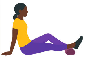 Illustration of the knee straightening exercise