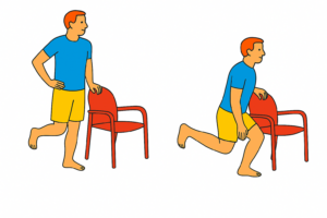 Illustration of the single leg squat exercise
