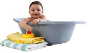 Baby ready to bath