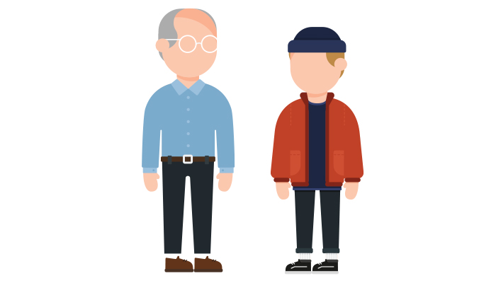 A man and a boy